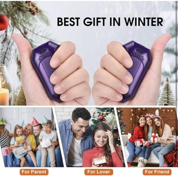 Electric Hand Warmers Rechargeable 2 Pack Color: Midnight Purple:Easy To Use - Picture 5 of 7
